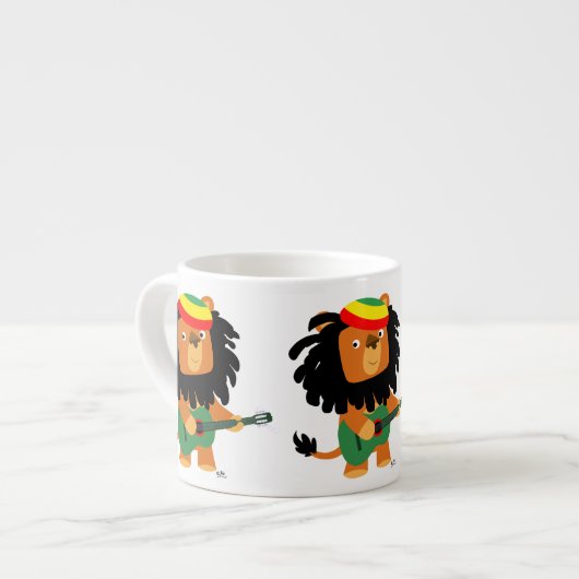 Cute Cartoon Lion Zion Espresso Mok (Links)