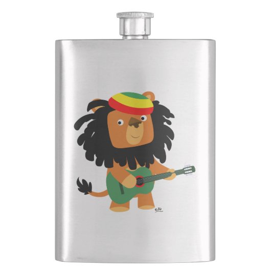 Cute Cartoon Lion Zion Klassieke fles Heupfles (Voorkant)