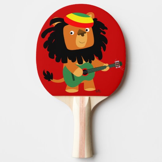 Cute Cartoon Lion Zion Ping Pong Paddle Tafeltennisbatje (Voorkant)