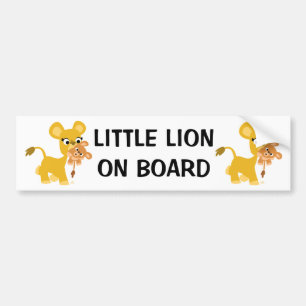 Cute Cartoon Lioness die haar snede draagt Bumpersticker
