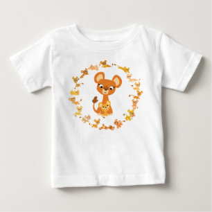 Cute Cartoon Lionesses Mandala Baby T-Shirt