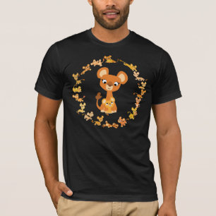 Cute Cartoon Lionesses Mandala T-Shirt