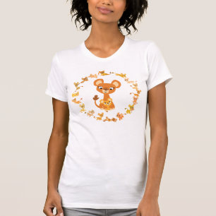 Cute Cartoon Lionesses Mandala Women T-Shirt