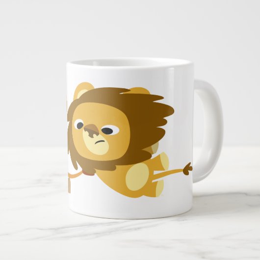 Cute Cartoon Lions in een Mok Snel jumbo (Voorkant rechts)