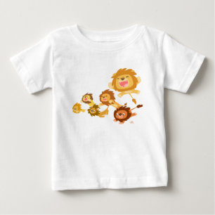 Cute Cartoon Lions' Parade Baby T-shirt