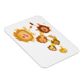 Cute Cartoon Lions Parade Flexible Magnet Magneet (Rechterzijde)