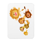 Cute Cartoon Lions Parade Flexible Magnet Magneet (Verticaal)