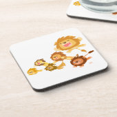 Cute Cartoon Lions Parade Onderzetters Set (Linkerzijde)