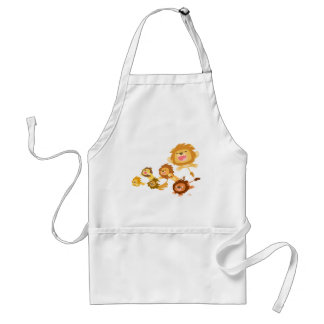 Cute Cartoon Lions Parade Schort