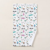 Cute Cartoon Llama Pattern Bad Handdoek (Handdoek)