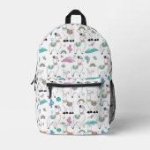 Cute Cartoon Llama Pattern Bedrukte Rugzak (Voorkant)