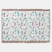 Cute Cartoon Llama Pattern Deken (Voorkant)