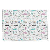 Cute Cartoon Llama Pattern Kussensloop (Achterkant-Rechts)