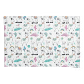Cute Cartoon Llama Pattern Kussensloop (Voorkant-Links)