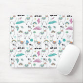 Cute Cartoon Llama Pattern Muismat (Met muis)