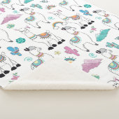 Cute Cartoon Llama Pattern Sherpa Deken (3/4)
