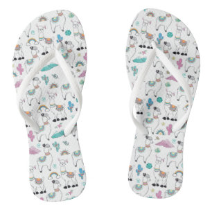 Cute Cartoon Llama Pattern Teenslippers