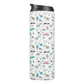 Cute Cartoon Llama Pattern Thermosbeker (Geroteerd rechts)