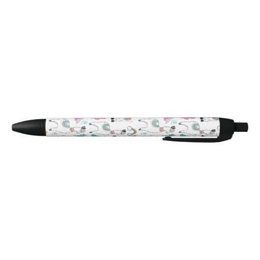 Cute Cartoon Llama Pattern Zwarte Inkt Pen (Bodem)
