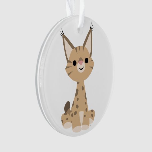 Cute Cartoon Lynx AcrylOrnament Ornament (voorkant)