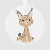 Cute Cartoon Lynx AcrylOrnament Ornament (achterkant)