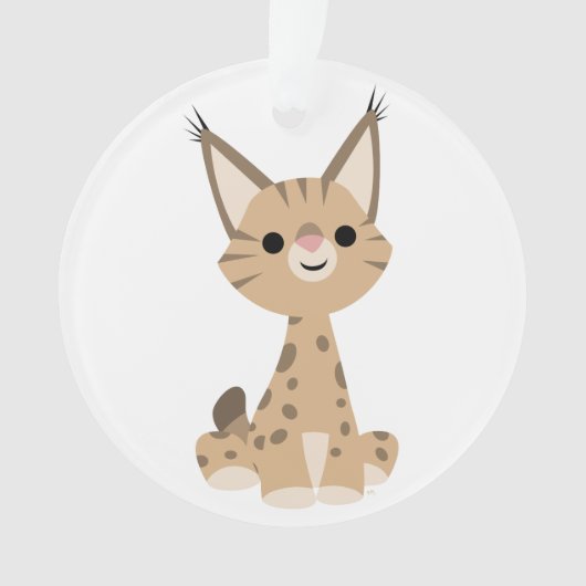 Cute Cartoon Lynx AcrylOrnament Ornament (voorkant)