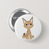 Cute Cartoon Lynx Button Badge (Voorkant /achterkant)
