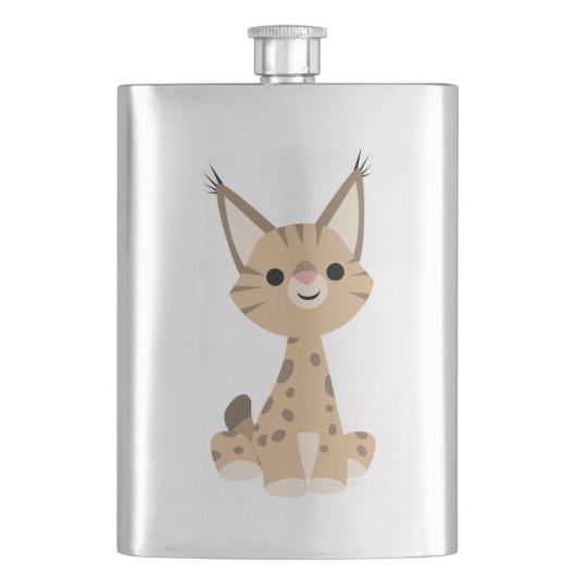 Cute Cartoon Lynx Classic Flask Flacon (Voorkant)