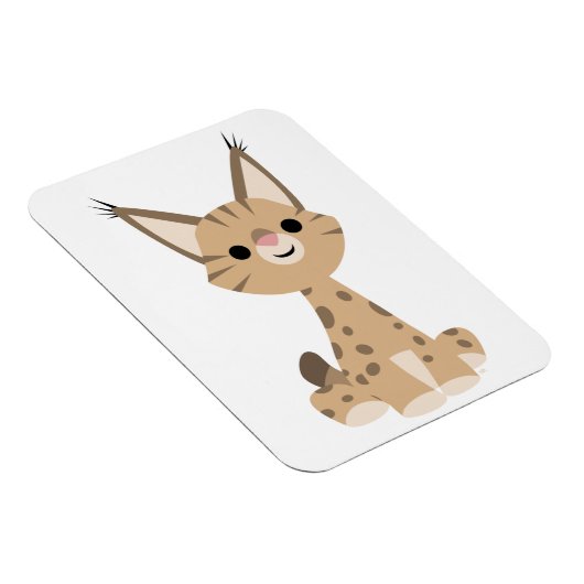Cute Cartoon Lynx Flexible Magnet Magneet (Rechterzijde)