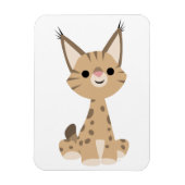 Cute Cartoon Lynx Flexible Magnet Magneet (Verticaal)