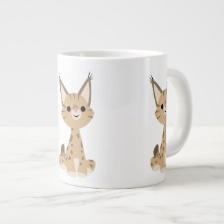 Cute Cartoon Lynx Jumbo Mok