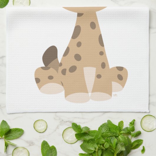 Cute Cartoon Lynx Kitchen Towel Theedoek (Gevouwen)