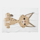 Cute Cartoon Lynx Kitchen Towel Theedoek (Horizontaal)