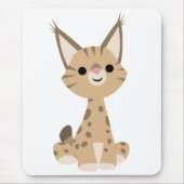 Cute Cartoon Lynx Mousepad Muismat (Voorkant)