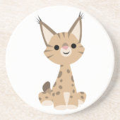 Cute Cartoon Lynx Onderzetter (Voorkant)