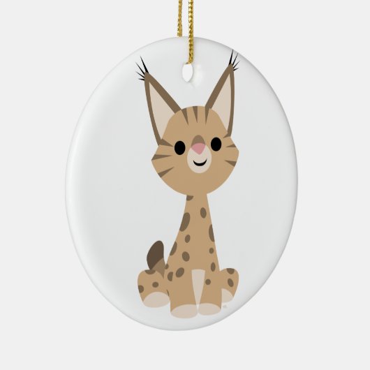 Cute Cartoon Lynx Ornament (Rechts)