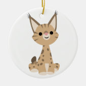 Cute Cartoon Lynx Ornament (Voorkant)