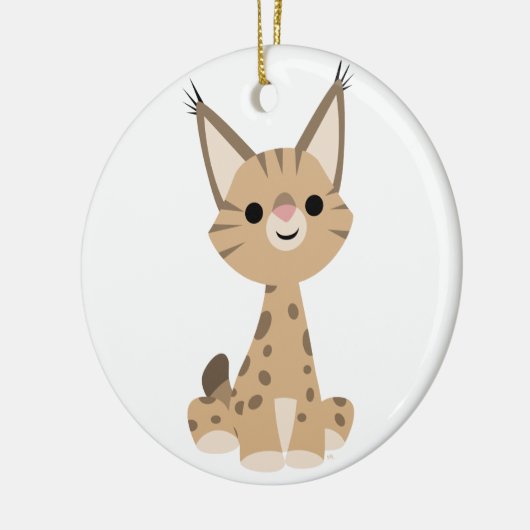 Cute Cartoon Lynx Ornament (Links)