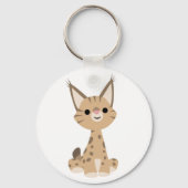 Cute Cartoon Lynx Sleutelhanger (Voorkant)
