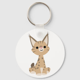 Cute Cartoon Lynx Sleutelhanger