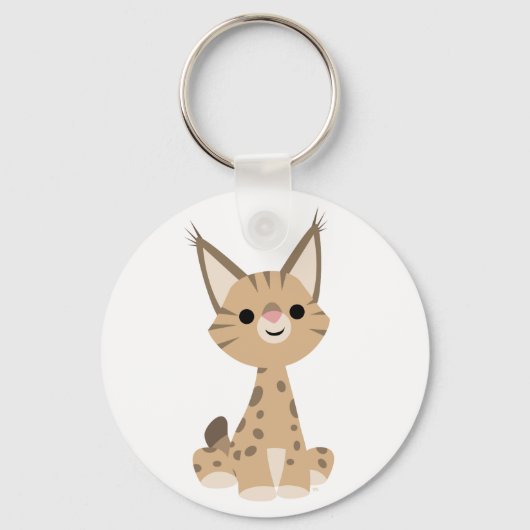 Cute Cartoon Lynx Sleutelhanger (Voorkant)