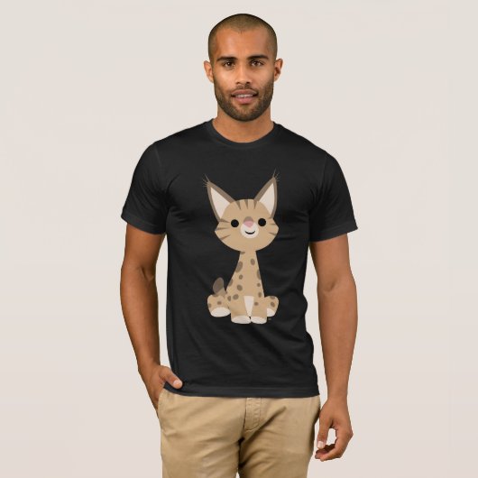 Cute Cartoon Lynx T-Shirt (Voorkant volledig)