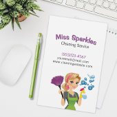 Cute Cartoon Maid Cleaning Service Flyer