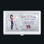 Cute Cartoon Maid Glitter Cleaning Service Visitekaarthouder<br><div class="desc">Cute Silver Faux Glitter Sparkle Cleaning Services Visitekaartje. Pas deze schattige houder van het visitekaartje eenvoudig aan om al je kaarten vast te houden en op te vallen en een geweldige indruk te maken. Professioneel en uniek ontwerp voor elk type schoonmaakbedrijf. Voeg jouw namen en details toe om dit zelf...</div>