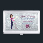 Cute Cartoon Maid Glitter Cleaning Service Visitekaarthouder<br><div class="desc">Cute Silver Faux Glitter Sparkle Cleaning Services Visitekaartje. Pas deze schattige houder van het visitekaartje eenvoudig aan om al je kaarten vast te houden en op te vallen en een geweldige indruk te maken. Professioneel en uniek ontwerp voor elk type schoonmaakbedrijf. Voeg jouw namen en details toe om dit zelf...</div>