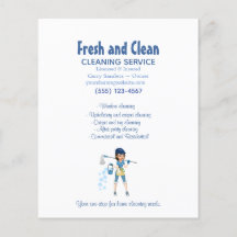 Cute Cartoon Maid House Cleaning Service Business
