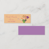 Cute Cartoon Maid House Cleaning Services Mini Visitekaartje (Voorkant / Achterkant)