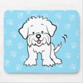 Cute Cartoon Maltese Mousepad Muismat (Voorkant)