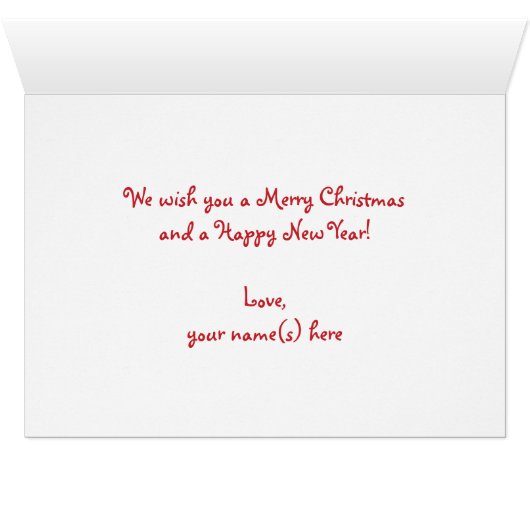 Cute Cartoon Meowy kerstkatten in Santa Hats (Binenzijde Horizontaal (Onderkant))