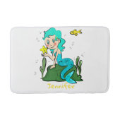 Cute Cartoon Mermaid Badmat (Voorkant)